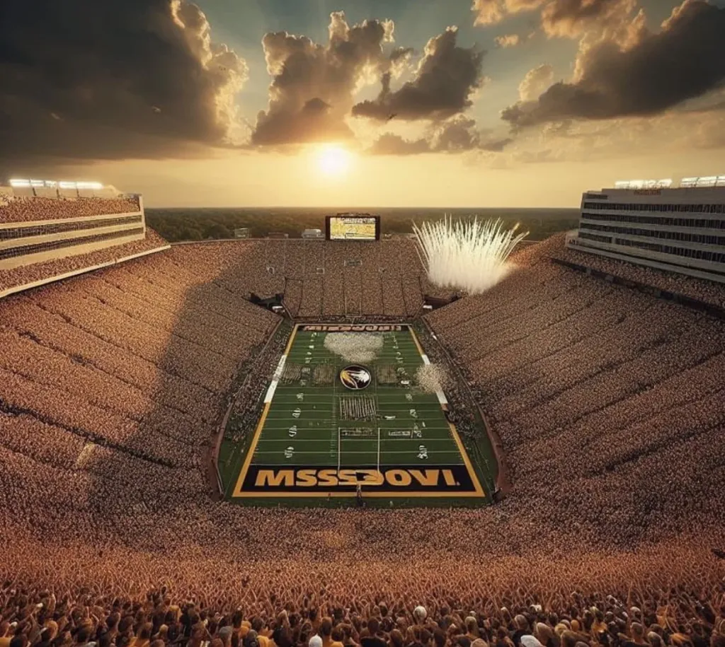 Concept image of Faurot Field imagined to seat one million fans
